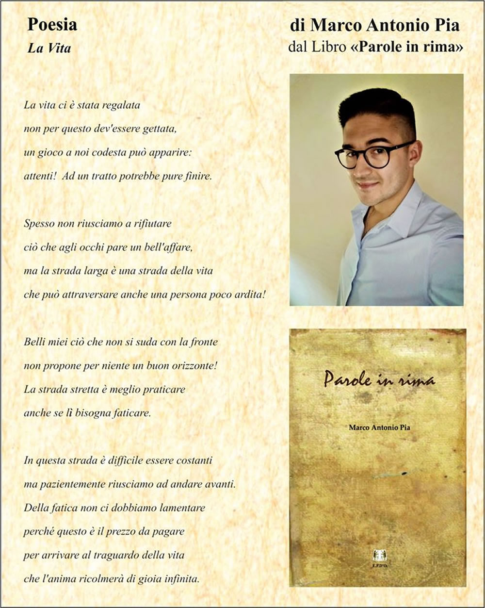 Poesia Marco Antonio Pia
